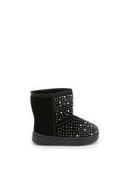 Schwarze Stiefelette mit weißen Nieten