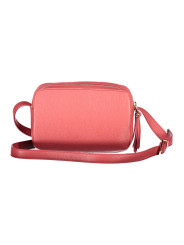 Handbags Elegant Pink Leather Shoulder Bag with Logo 340,00 € 8059978508911 | Planet-Deluxe