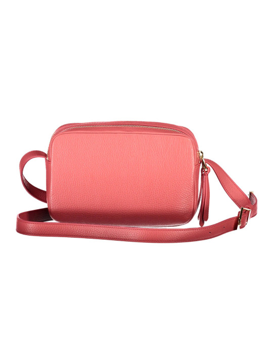 Handbags Elegant Pink Leather Shoulder Bag with Logo 340,00 € 8059978508911 | Planet-Deluxe