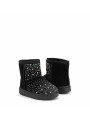 Schwarze Stiefeletten mit weißen Pailletten