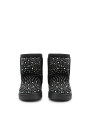 Schwarze gepunktete Stiefeletten mit Gummisohle