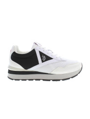 Sneakers Elegant White Lace-Up Sneakers with Logo Accent 150,00 € 8055197348390 | Planet-Deluxe