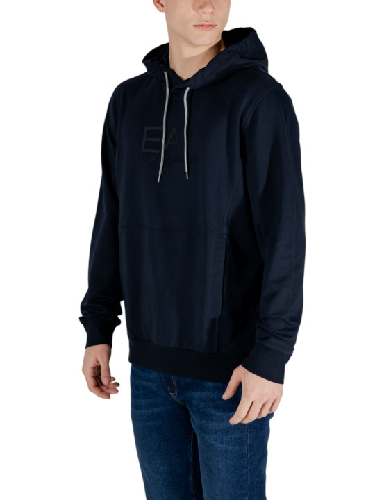 Marineblauer Ea7 Hoodie-Pullover