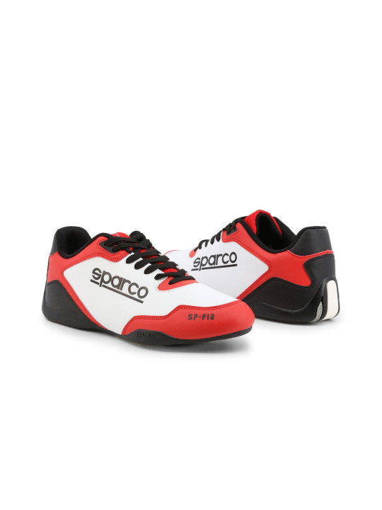Rote Sparco Rennschuhe mit Details