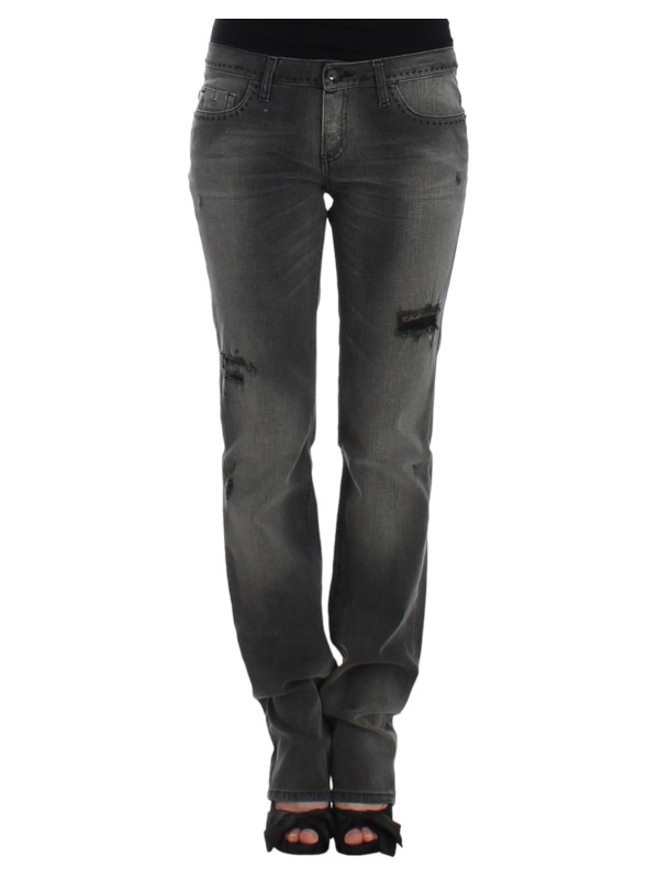 Jeans & Pants Chic Gray Straight Leg Denim Delight 260,00 € 7333413037435 | Planet-Deluxe