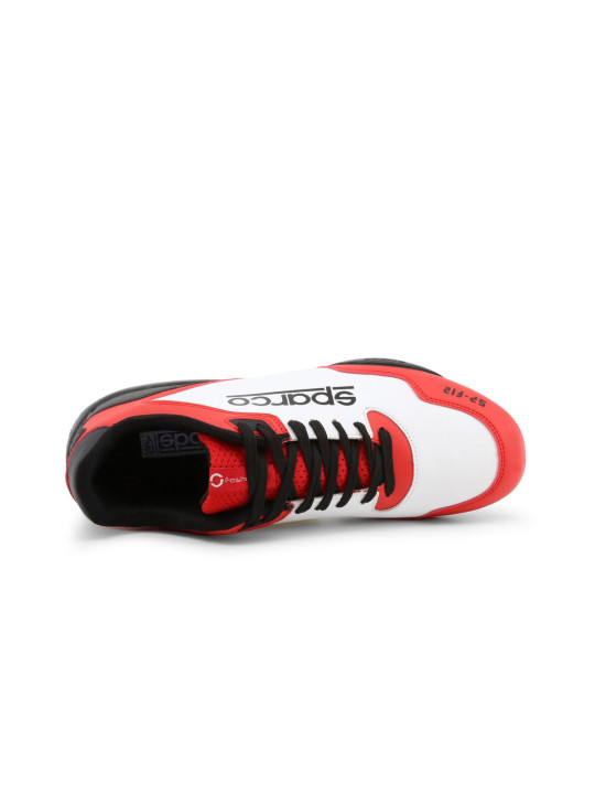 Rote weiße schwarze Rennschuhe Sparco