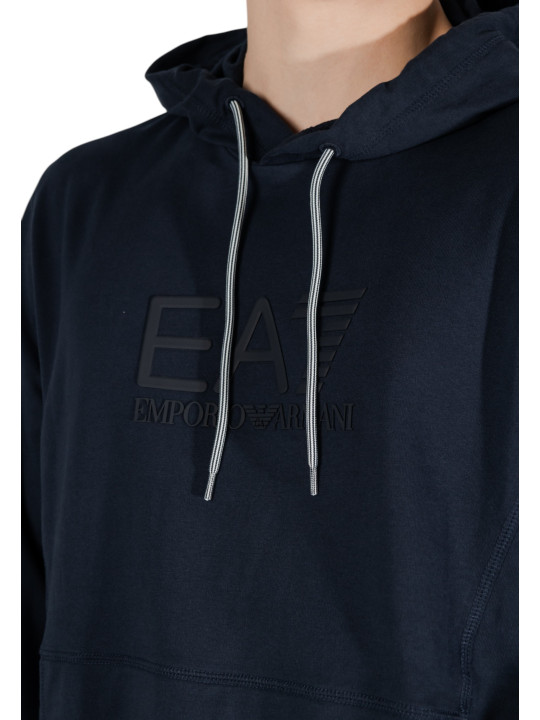Navy EA7 Logo Detail Hoodie