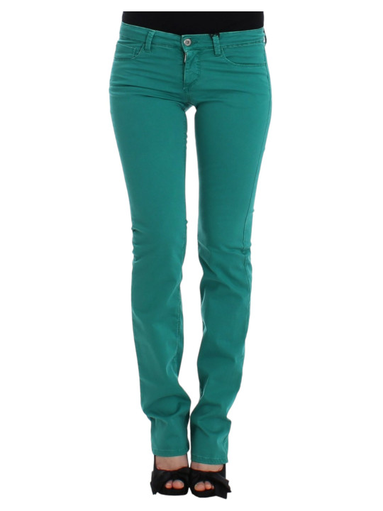 Jeans & Pants Chic Green Straight Leg Jeans for Sophisticated Style 260,00 € 8033983027617 | Planet-Deluxe