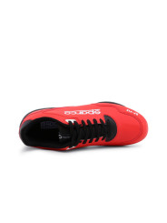 Rote und schwarze Rennschuhe Sparco