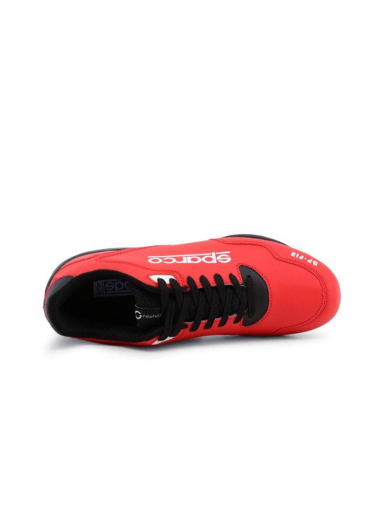 Rote und schwarze Rennschuhe Sparco