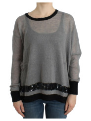 Sweaters Chic Asymmetric Embellished Knit Sweater 320,00 € 7333413033468 | Planet-Deluxe