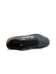 Graue und orange Sparco Rennschuhe