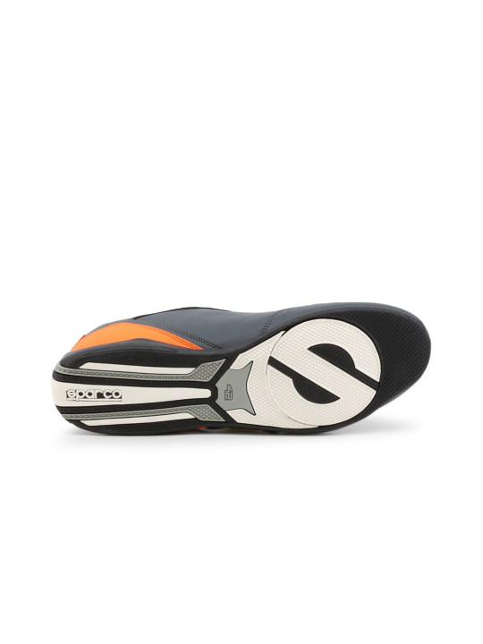 Graue und orange Sparco Rennschuhe