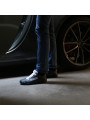 Dunkelblaue Sparco Rennschuhe mit Grip