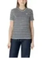 Gestreifte Damen-Baumwoll-T-Shirt von Calvin Klein