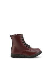 Burgunderfarbene Leder-Stiefeletten Shone