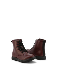 Burgunderfarbene Dr. Martens Lederstiefel