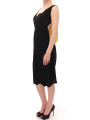 Dresses Elegant Silk Blend Shift Dress in Black and Yellow 490,00 € 8050246187104 | Planet-Deluxe