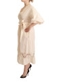 Dresses Elegant Off White Maxi Wrap Dress 500,00 € 7333413043931 | Planet-Deluxe