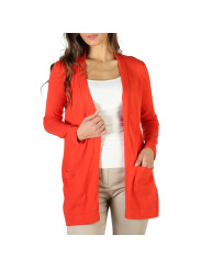 Leuchtend orangefarbener Strick-Cardigan Fontana