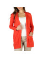 Leuchtend orangefarbener Strick-Cardigan Fontana