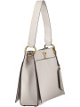Handbags Chic Gray Polyurethane Shoulder Bag with Logo 210,00 € 190231706243 | Planet-Deluxe