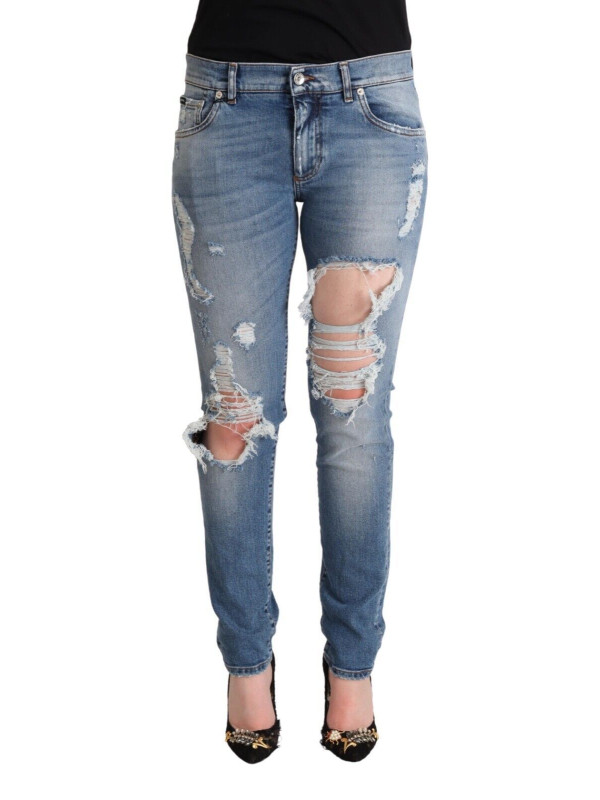 Jeans & Pants Chic Distressed Denim Skinny Jeans 1.000,00 € 8057155813834 | Planet-Deluxe