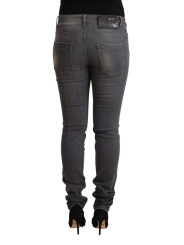 Jeans & Pants Elegant Dark Gray Skinny Jeans - Low Waist Zip Closure 200,00 € 7333413044259 | Planet-Deluxe