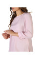 Zarte rosa Damenbluse mit Kragen