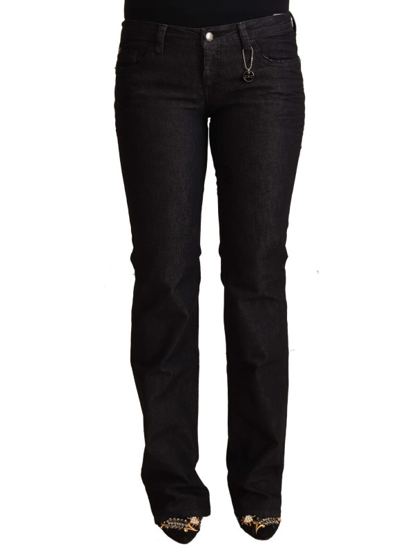 Jeans & Pants Chic Low Waist Skinny Black Denim Jeans 300,00 € 8033584672617 | Planet-Deluxe