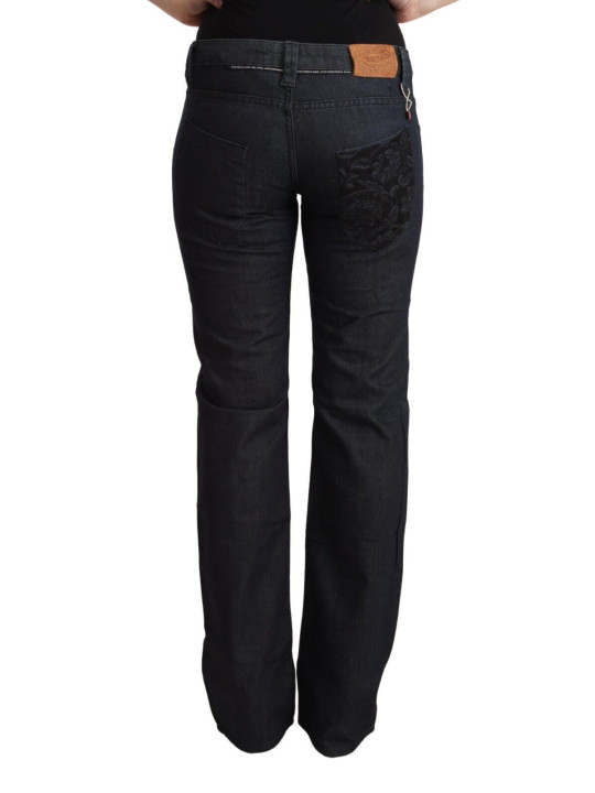 Jeans & Pants Chic Dark Blue Low Waist Straight Denim 300,00 € 7333413044181 | Planet-Deluxe