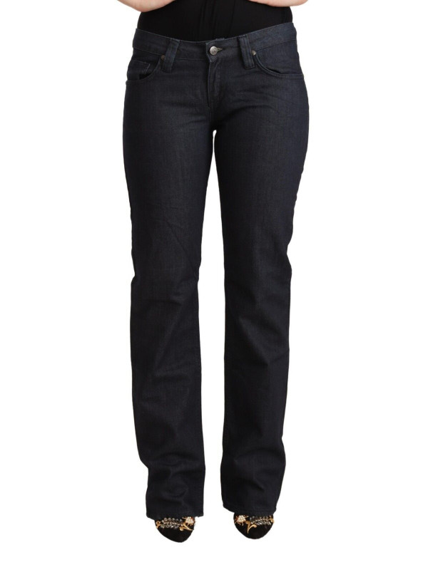 Jeans & Pants Chic Dark Blue Low Waist Straight Denim 300,00 € 7333413044181 | Planet-Deluxe