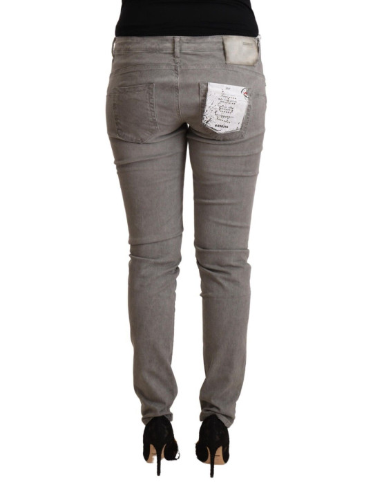 Jeans & Pants Sleek Gray Skinny Low Waist Jeans 250,00 € 8058301886283 | Planet-Deluxe