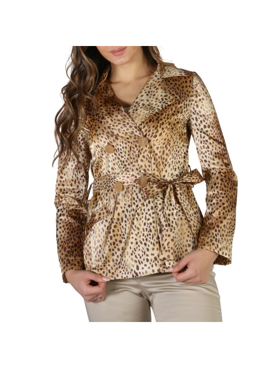 Leopardenmuster Damenmantel Braun Kim & Co