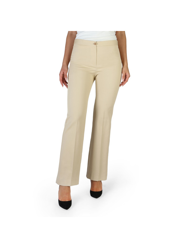 Beige hohe Bund weite Hose