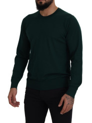 T-Shirts Elegant Green Crewneck Cashmere Sweater 1.000,00 € 8058091458851 | Planet-Deluxe