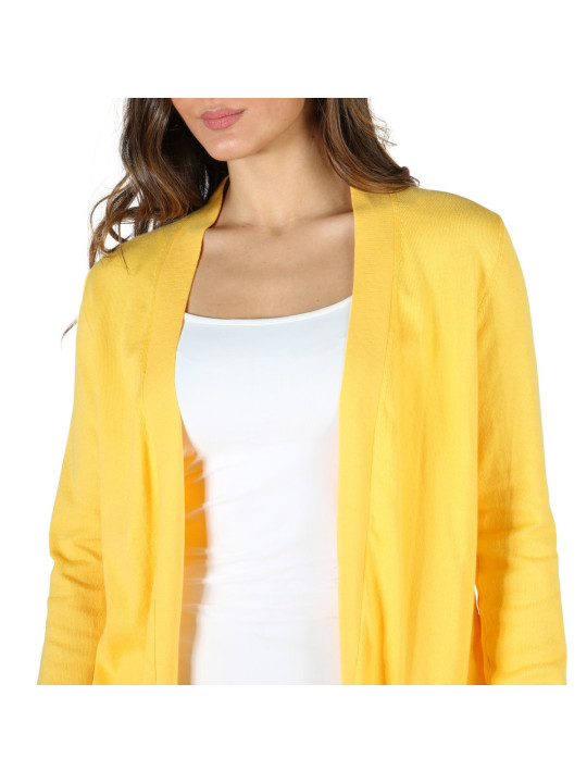 Gelber Damen-Cardigan, leicht und locker