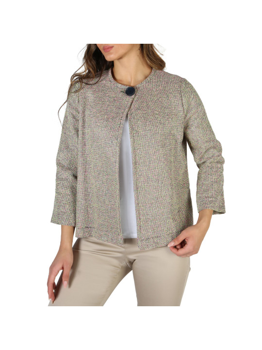 Rosa Tweedjacke mit Knopfverschluss