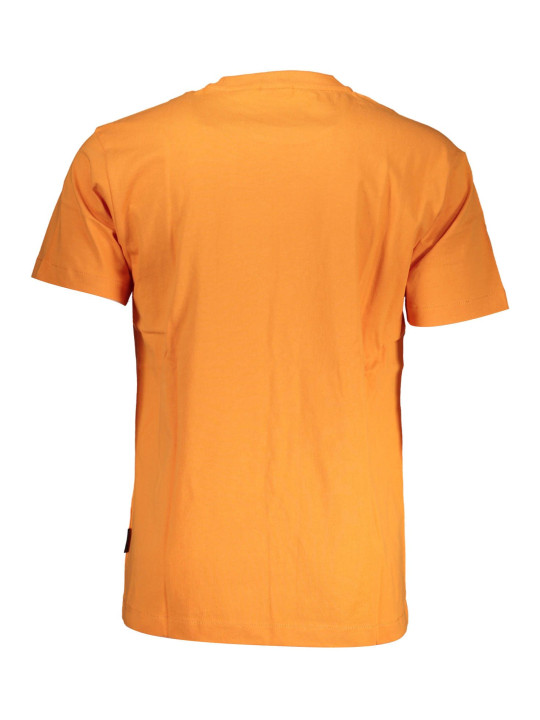 T-Shirts Vibrant Orange Round Neck Tee with Logo Print 50,00 € 196247784978 | Planet-Deluxe