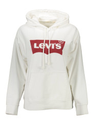 Sweaters Chic White Cotton Hooded Sweatshirt With Logo 120,00 € 5400970291951 | Planet-Deluxe