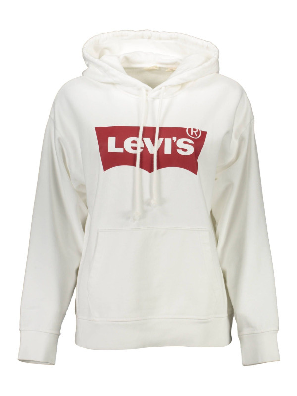 Sweaters Chic White Cotton Hooded Sweatshirt With Logo 120,00 € 5400970291951 | Planet-Deluxe