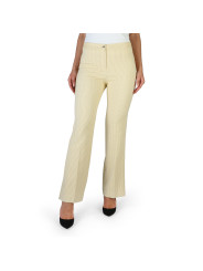 Gelbe Damenweite-Hose mit Taschen