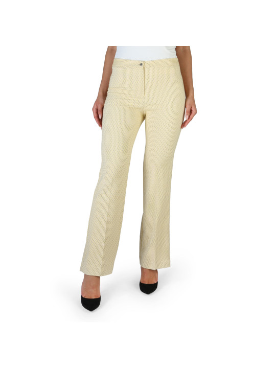 Gelbe Damenweite-Hose mit Taschen