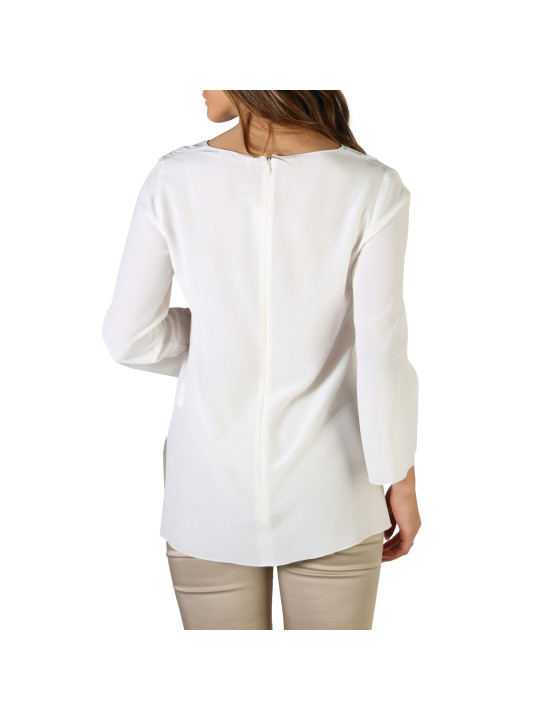 Weiße Bluse mit Rückreißverschluss