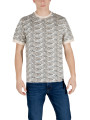 Tan T-Shirt mit schwarzem Text