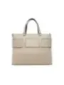 Cremefarbene Armani Exchange Leder Tragetasche