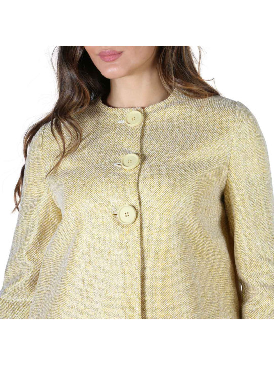 Gelbe Tweedjacke mit Knöpfen