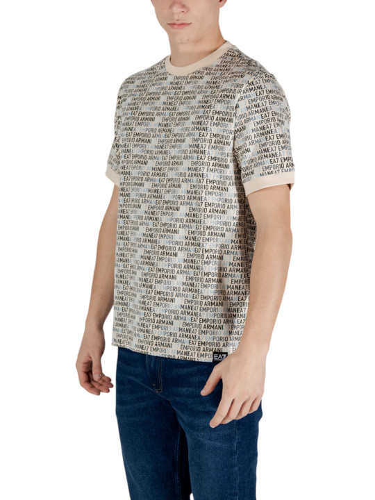 Weißes Ea7 Logo T-Shirt
