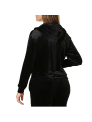Schwarzer Samt Trainingsanzug Bodyboo
