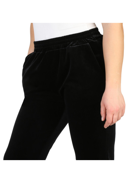 Schwarze Samt Trainingshose mit Bund Schwarze Samt Trainingshose mit Bund